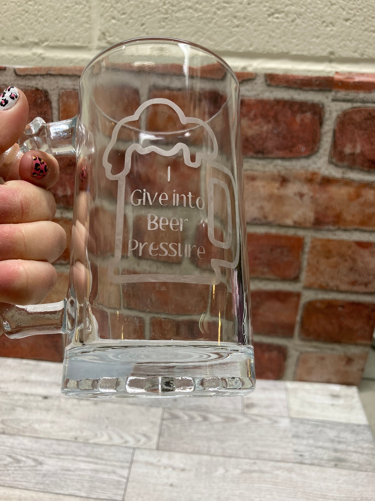 “I give into beer pressure”