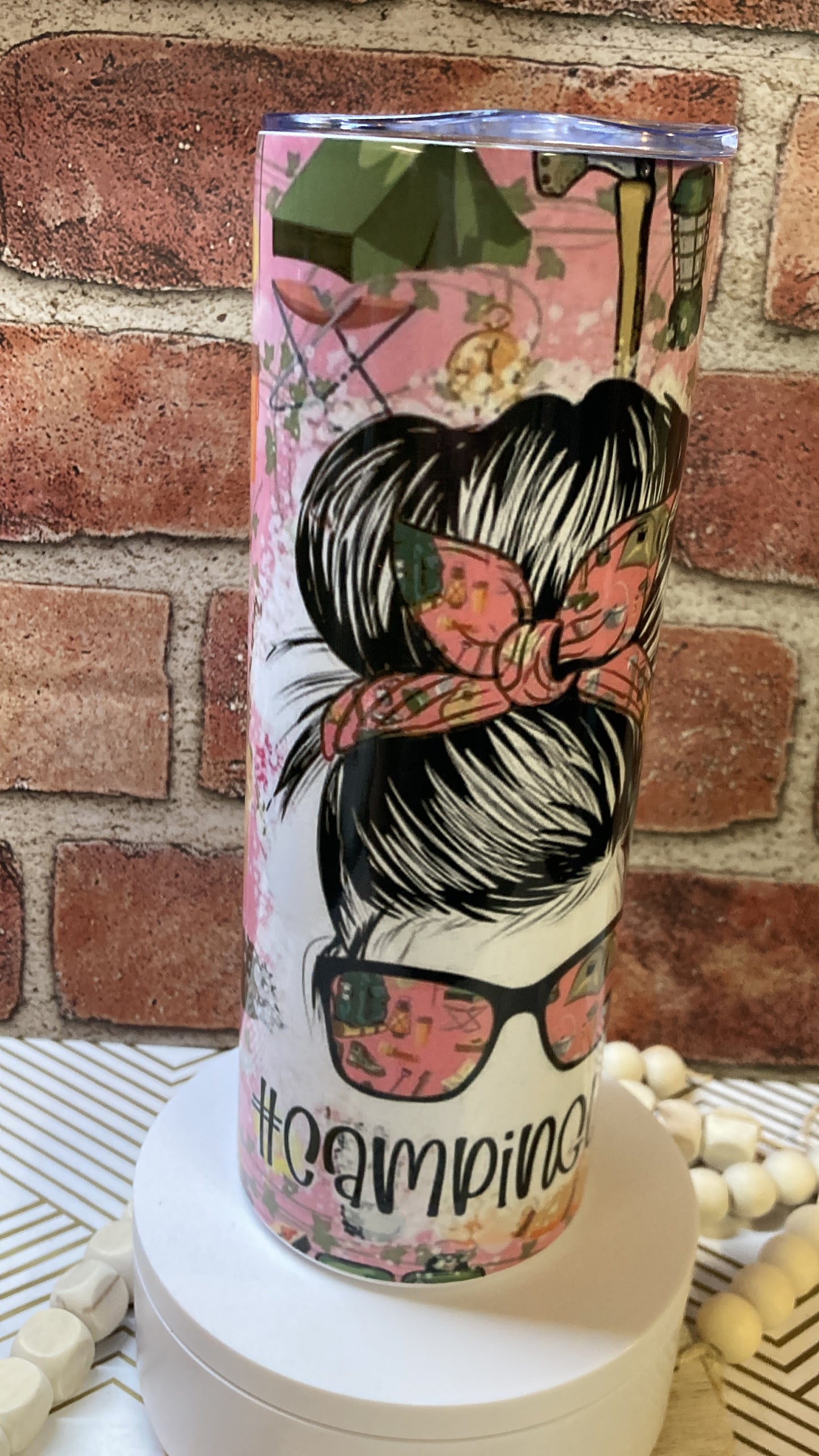 Camping life 20 oz tumbler