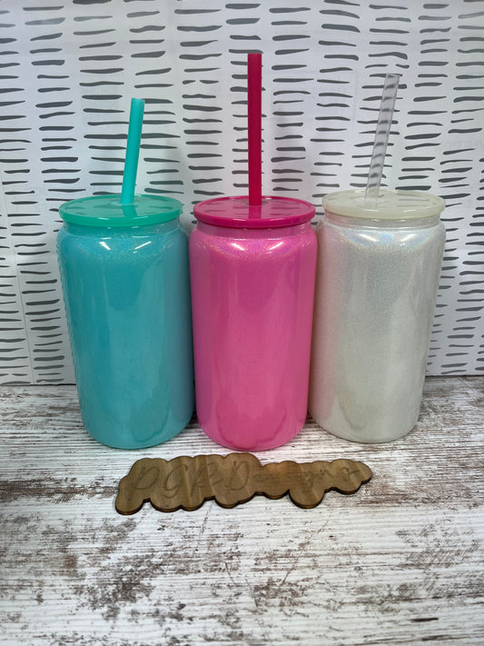 16Oz Shimmer  Glass Regular Cup