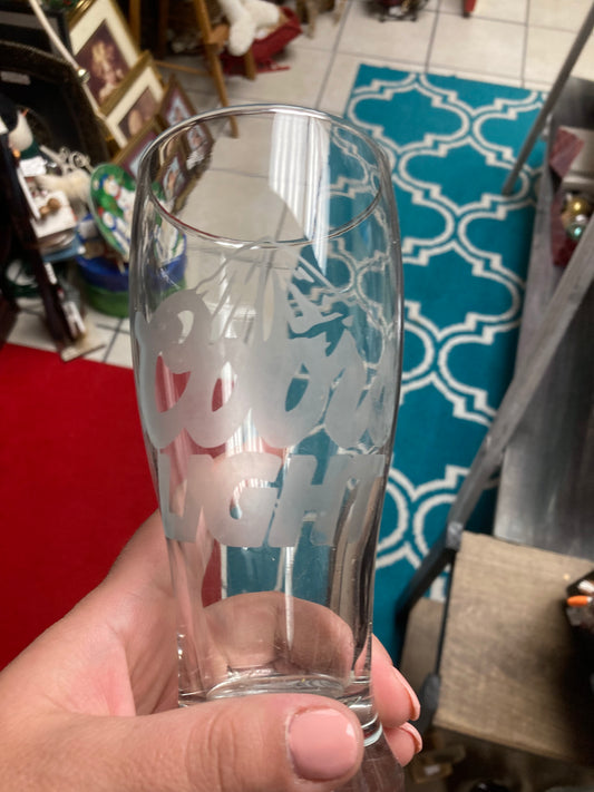 Glass etched beer mugs