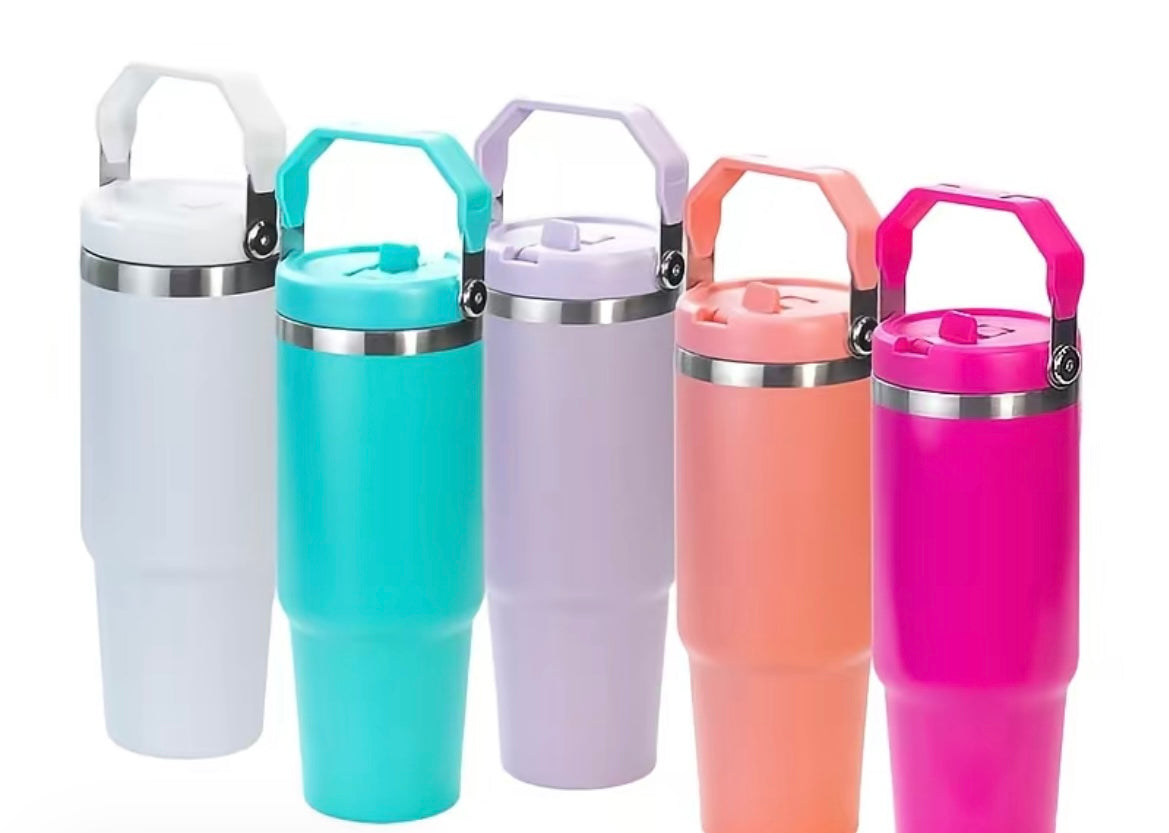 PREORDER- 30 oz flip top stainless w/wrap