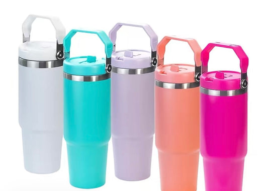PREORDER- 30 oz flip top stainless w/wrap