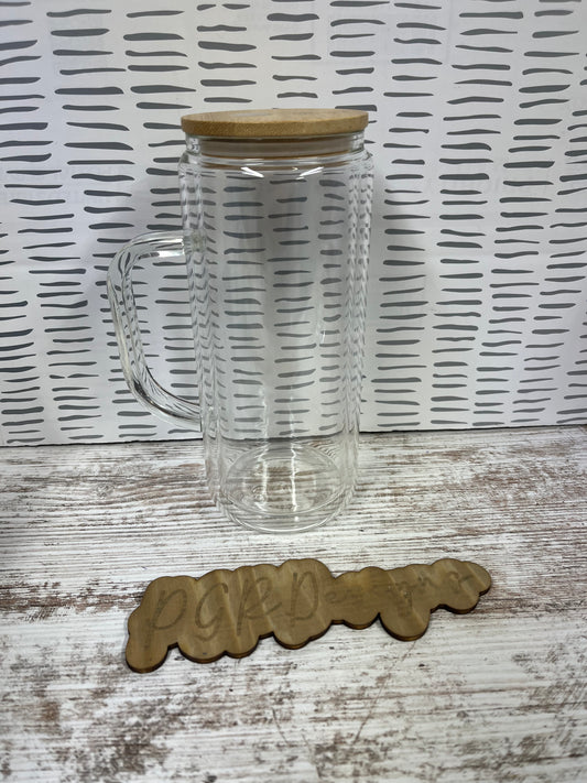 20oz Glass with handle Snowglobe