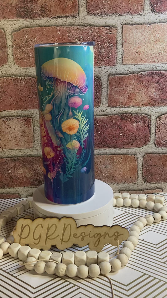 20 ounce jellyfish tumbler