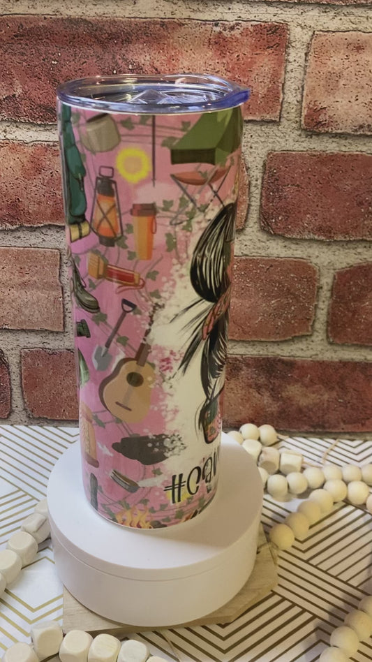 Camping life 20 oz tumbler