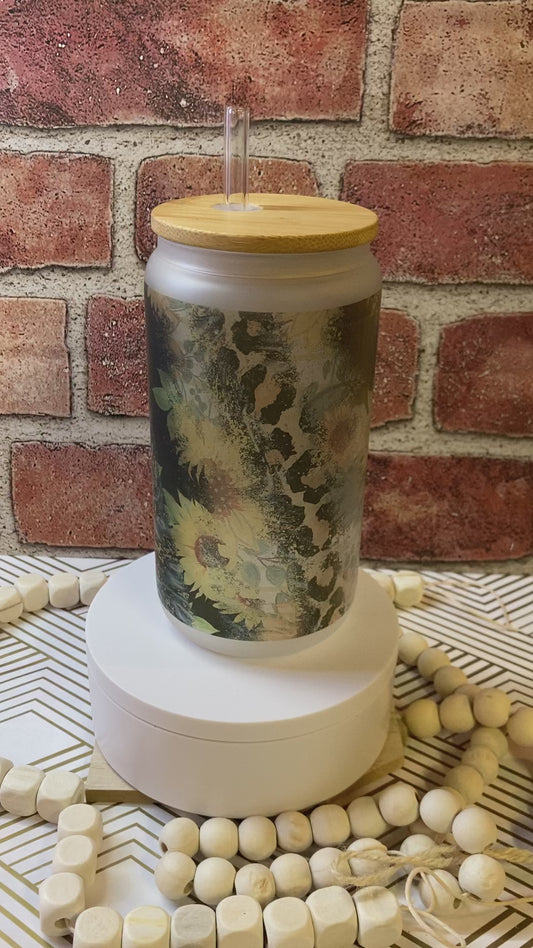 Frosted glass 18 ounce jars