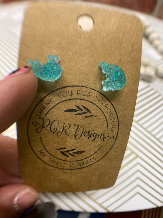Whale studs