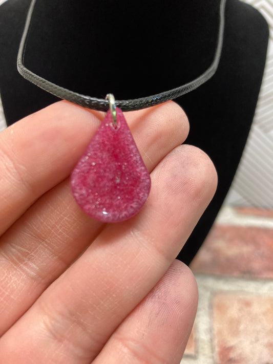 Pink year drop pendant necklace