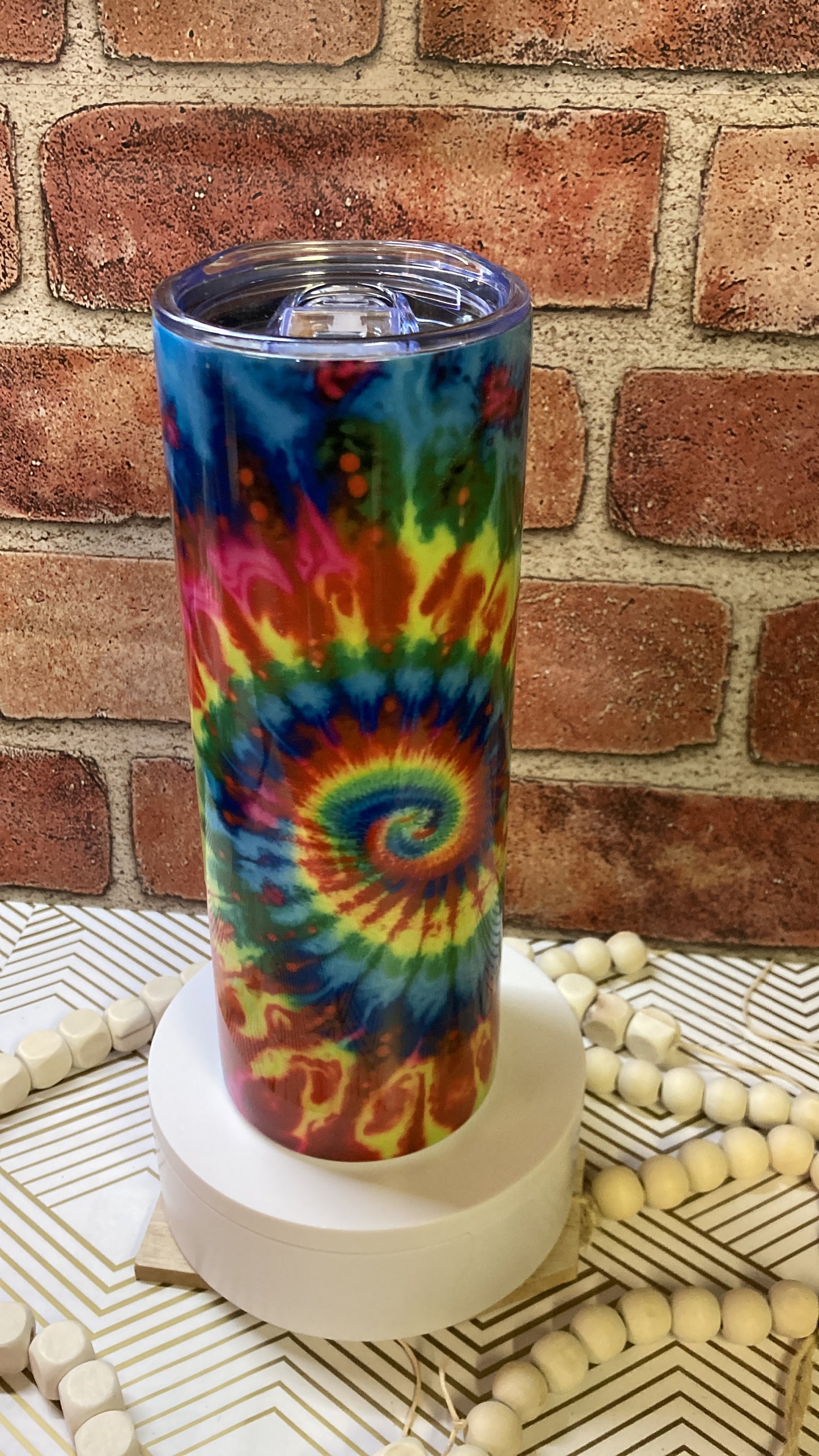 20 oz tie dye tumbler