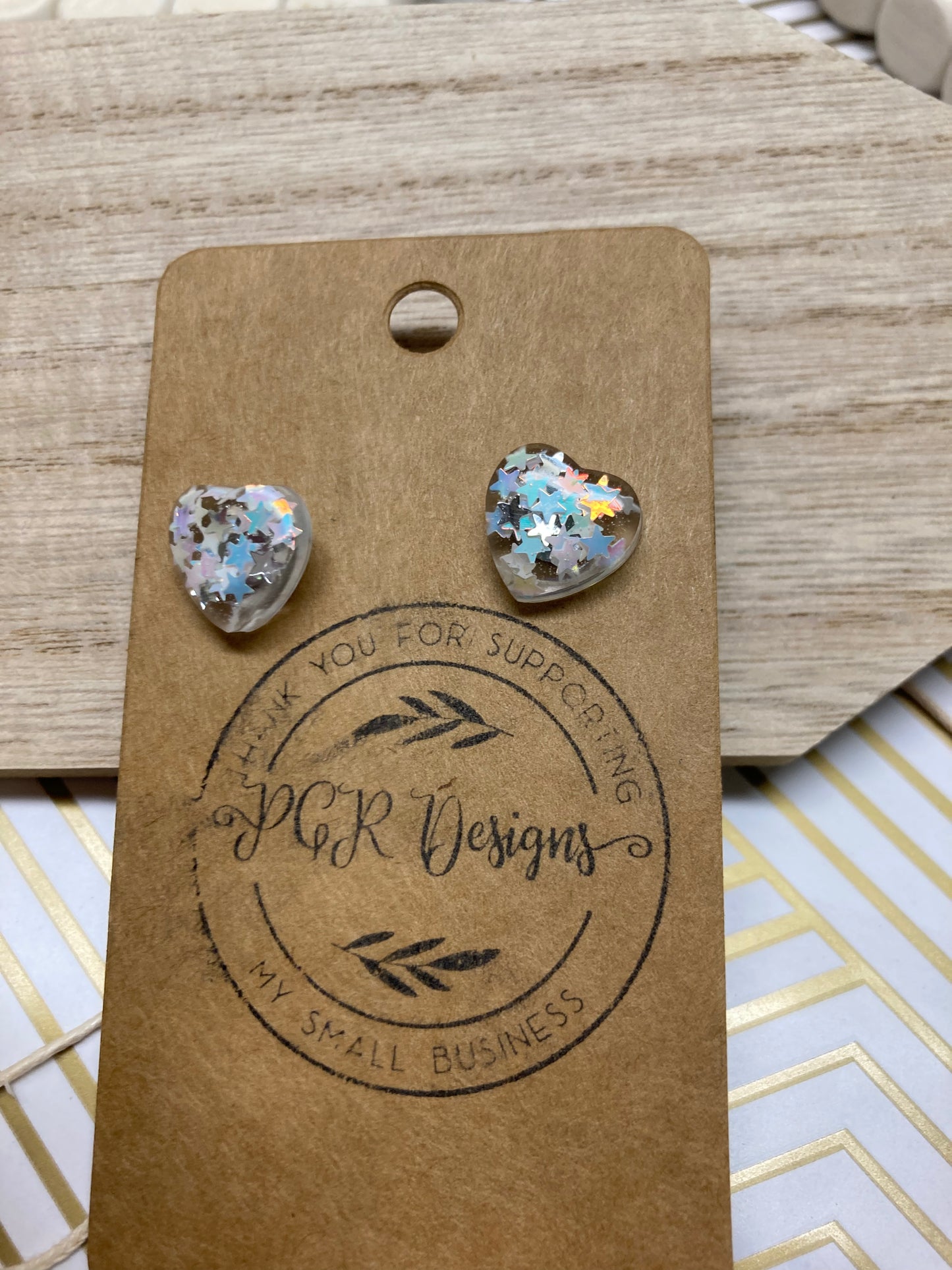 Heart studs