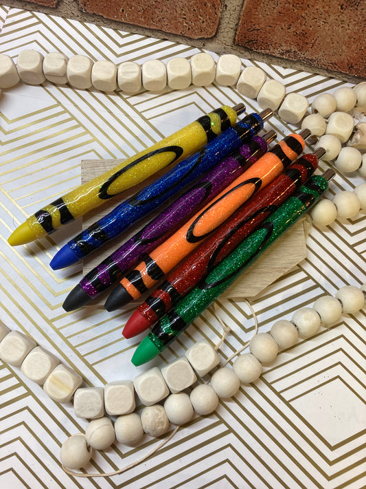 Set of 6 colored gel pens